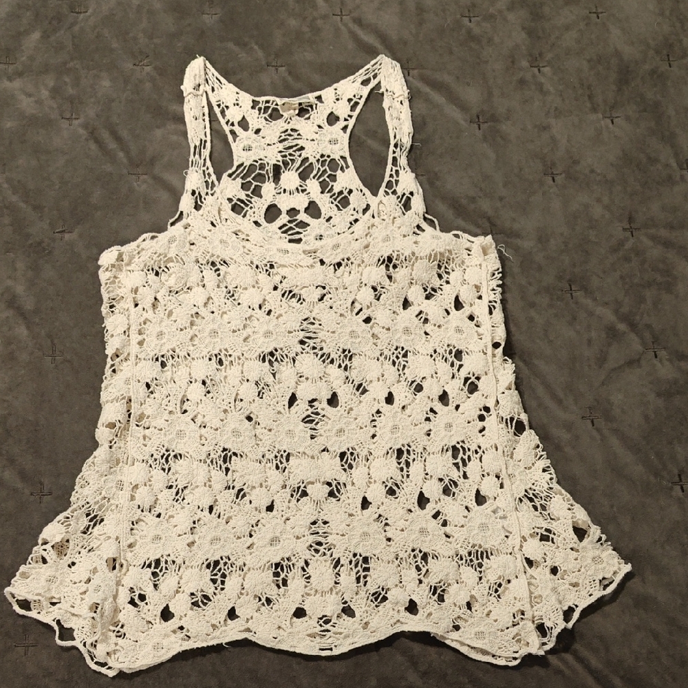 Kirra Cream Lace Tank Top